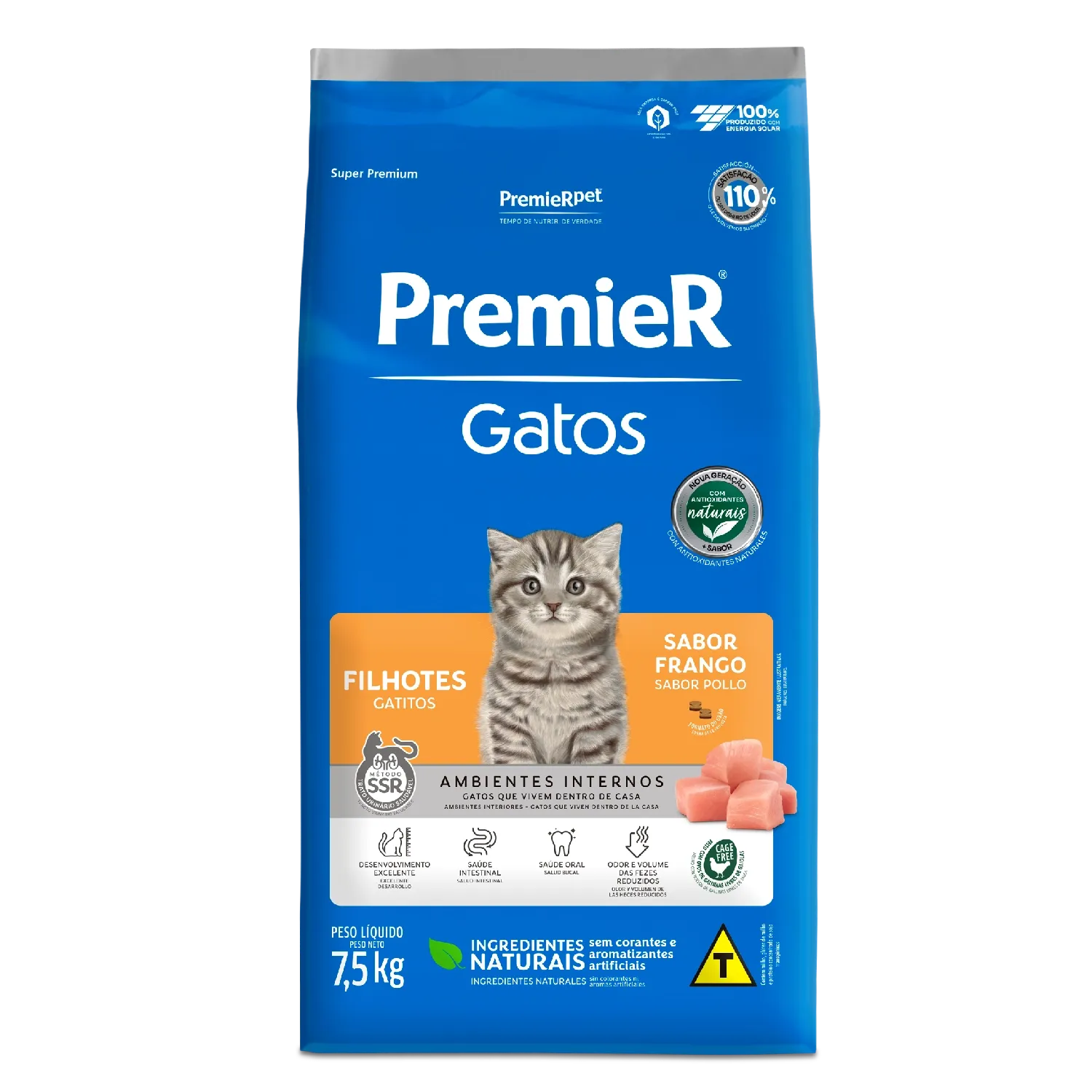 Ração Premier Ambientes Internos Gatos Filhotes Frango